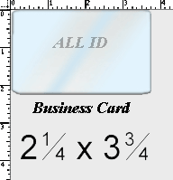 0609-2005 Business Card Laminate: 2 1/4" x 3 3/4" - 10 mil