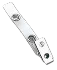 2105-1310 2-Hole w/ Nickel Plated Brass Snaps & Clear Strap Clip - Price per 500 Units.