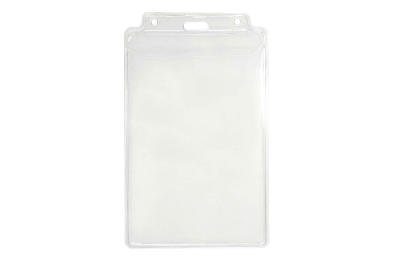 Brady 1840-1605 Clear Vinyl Vertical Holder with Tuck-In Flap, 3.5" x 5.63"