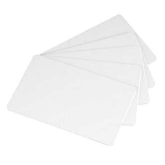 EVOLIS C4001 PVC BLANK WHITE CARDS, 30 MIL, 5 PACKS OF 100 CARDS