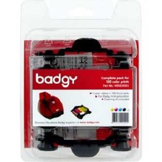 EVOLIS VBDG204EU BADGY200, 1 X 100 PRINT YMCKO RIBBON 100 PRINTS
