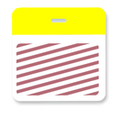 Brady T5902A Time badge backports Expiring Badge - 3 x 3" Clip on Color Header - Yellow