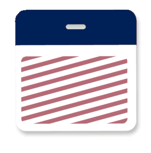 Brady T5904A Timebadge backparts Expiring Badge - 3 x 3" Clip on - Dark Blue