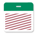Brady T5905A Timebadge backparts Expiring Badge - 3 x 3" Clip on Color Header - Green