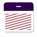 Brady T5907A Timebadge backparts Expiring Badge - 3 x 3" Clip on Color Header - Purple