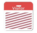Brady T5913A Timebadge backparts Expiring Badge - 3 x 3" Clip on - Visitor Red Header