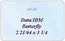 Brady 0601-2015 Data & IBM Butterfly Laminate: 2 21/64" x 3 1/4" - 10 mil