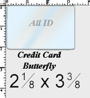 Brady 0602-2015 Credit Card Butterfly Laminate: 2 1/8" x 3 3/8" - 10 mil