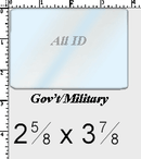 Brady 0603-2005 Government & Military Laminate: 2 5/8" x 3 7/8" - 10 mil
