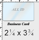 Brady 0609-4005 Business Card Laminate: 2 1/4" x 3 3/4" - 7 mil