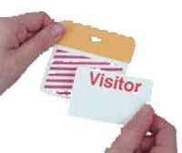 Brady T6103 2-Part Manually-Issued timebadge Expiring Badge - frontpart - Visitor