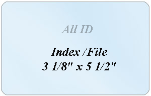 Brady 0611-4015 Index & File Card Laminate: 3 1/8" x 5 1/2" - 7 mil