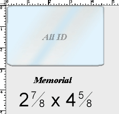 Brady 0615-6005 Memorial Laminate: 2 7/8" 4 5/8" - 5 mil