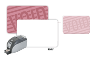 Brady 08172 Tempcard Expiring PVC Badge - Black frontpart & "VOID" backpart