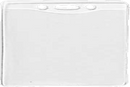 Brady 1815-1000 Clear vinyl Badge Card Holder w/ Slot & Chain Holes (Data & Credit Card Size) - Horizontal