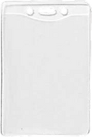 Brady 1815-1100 Clear vinyl badge holder w/ Slot & Chain holes - Vertical (Data & Credit Card Size)