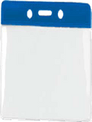 Brady 1820-1052 Color-Bar Holders for Quick Identification Badge Card Holder - Vertical - Blue Bar