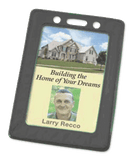 Brady 1820-3001 Vertical color frame vinyl badge holder w/Slot & Chain holes Badge Card Holder - Black Frame