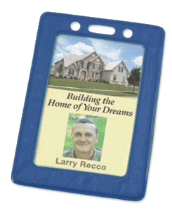 Brady 1820-3002 Vertical color frame vinyl badge holder w/Slot & Chain holes Badge Card Holder - Blue Frame