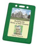 Brady 1820-3004 Vertical color frame vinyl badge holder w/Slot & Chain holes Badge Card Holder - Green Frame