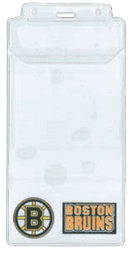 Brady 1840-1600 ticketkeeperz Event Holders - vertical vinyl 4" x 6" holder w/ Slot & Chain holes & tuck in flap & slits for badge pin