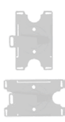 Brady 1840-3010 2 Holders in One Badge Card Holder - Clear