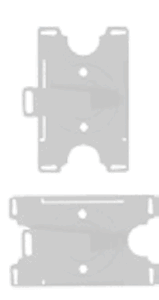 Brady 1840-3010 2 Holders in One Badge Card Holder - Clear