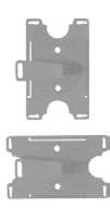 Brady 1840-3018 2 Holders in One Badge Card Holder - White