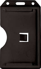 Brady 1840-3081 Holds Your ID & Business Cards Holder - Vertical - Black