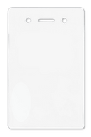 Brady 1840-5060 Clear Vinyl Flexible Badge Holder w/ Slot & Chain Holes - Vertical