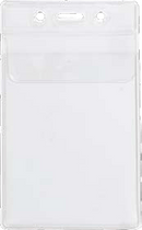 Brady 1840-5150 Flap Keeps ID Clean & Protected Badge Card Holder - Vertical