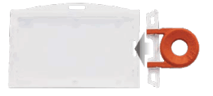 Brady 1840-6208 Rigid Luggage Tag Card Holder - White