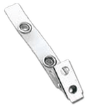 Brady 2105-1310 2-Hole w/ Nickel Plated Brass Snaps & Clear Strap Clip - Price per 500 Units.