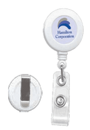 Brady 2120-3053 "No Twist" Belt Clip Reel Badge Card Holder - White