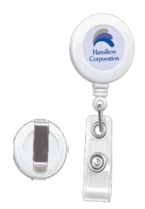 Brady 2120-3053 "No Twist" Belt Clip Reel Badge Card Holder - White