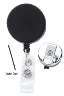 Brady 2120-3300 Heavy Duty Badge Reel w/ Strap - Black/Chrome