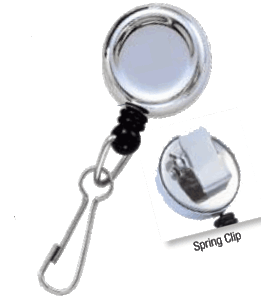 Brady 2120-3400 Compact Reel Badge Card Holder - Chrome