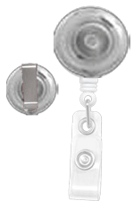 Brady 2120-3600 Most Economical Reel Badge Card Holder - Clear Translucent