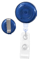 Brady 2120-3602 Most Economical Reel Badge Card Holder - Blue Translucent