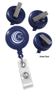 Brady 2120-7602 Attaches at Any Angle & Keeps ID Straight Reel Badge Card Holder - Blue