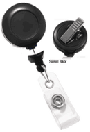 Brady 2120-7640 "No Twist" Swivel Back Reel Badge Card Holder - Black