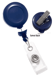 Brady 2120-7641 "No Twist" Swivel Back Reel Badge Card Holder - Navy Blue
