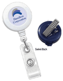 Brady 2120-7643 "No Twist" Swivel Back Reel Badge Card Holder - White
