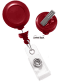 Brady 2120-7644 "No Twist" Swivel Back Reel Badge Card Holder - Red