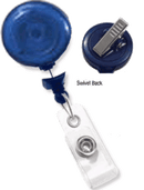 Brady 2120-7646 "No Twist" Swivel Back Reel Badge Holder - Translucent Blue