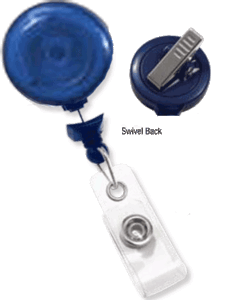 Brady 2120-7646 "No Twist" Swivel Back Reel Badge Holder - Translucent Blue