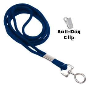 Brady 2135-3253 1/8" Round Braided Lanyard Badge Card Holder - Non Break-Away - Royal Blue - Swivel Hook