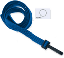 Brady 2135-3652 3/8" Flat Braided Lanyard Badge Card Holder - Non Break-Away - Royal Blue - Split Ring