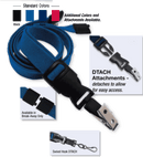 Brady 2135-4647 5/8" optiweave DTACH Lanyard Badge Card Holder w/ Break-Away - Navy Blue - Swivel Hook DTACH