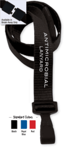 Brady 2136-3405 5/8" Anti-Microbial Lanyard Badge Card Holder - Black